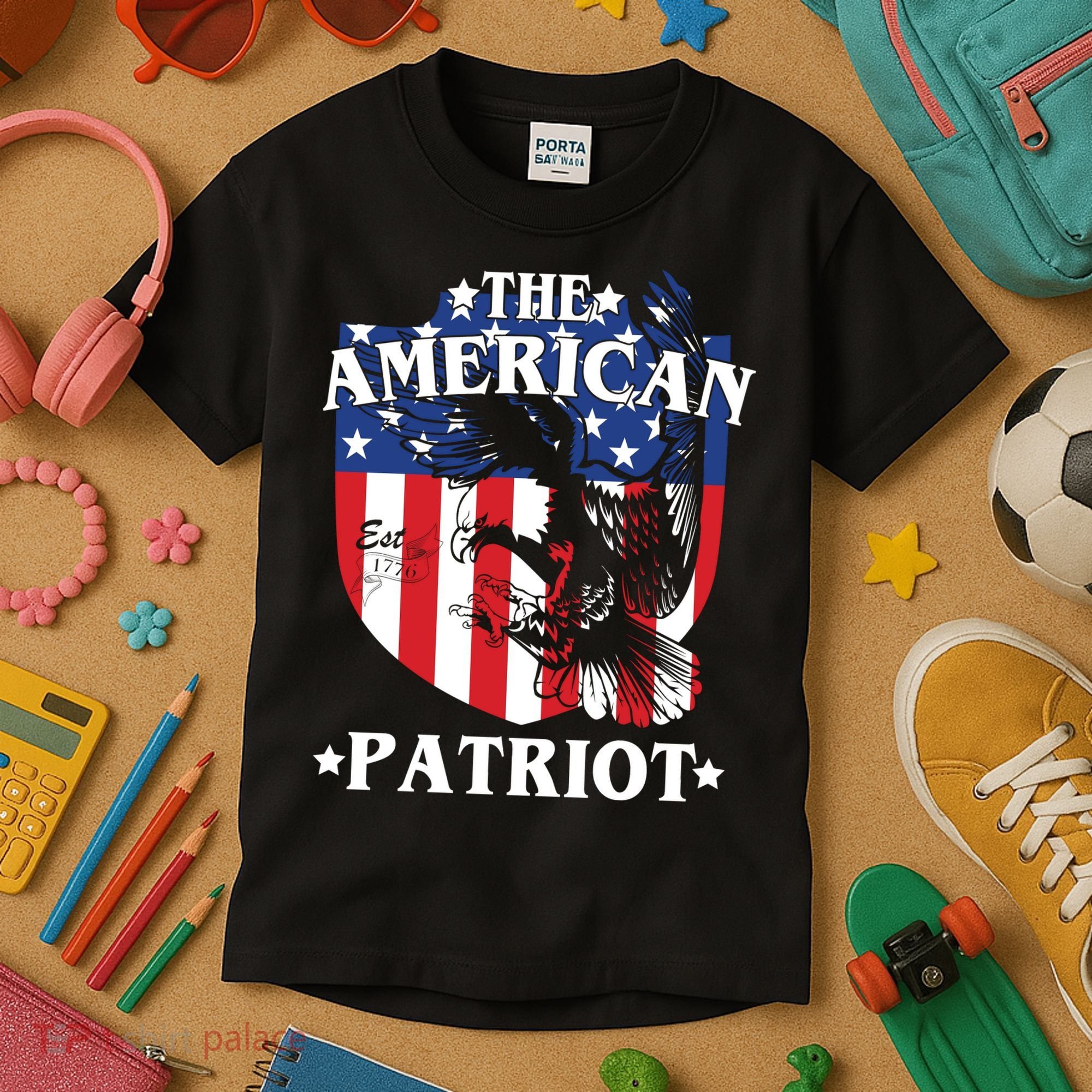 The American Patriot Est 1776 Kids T-Shirt