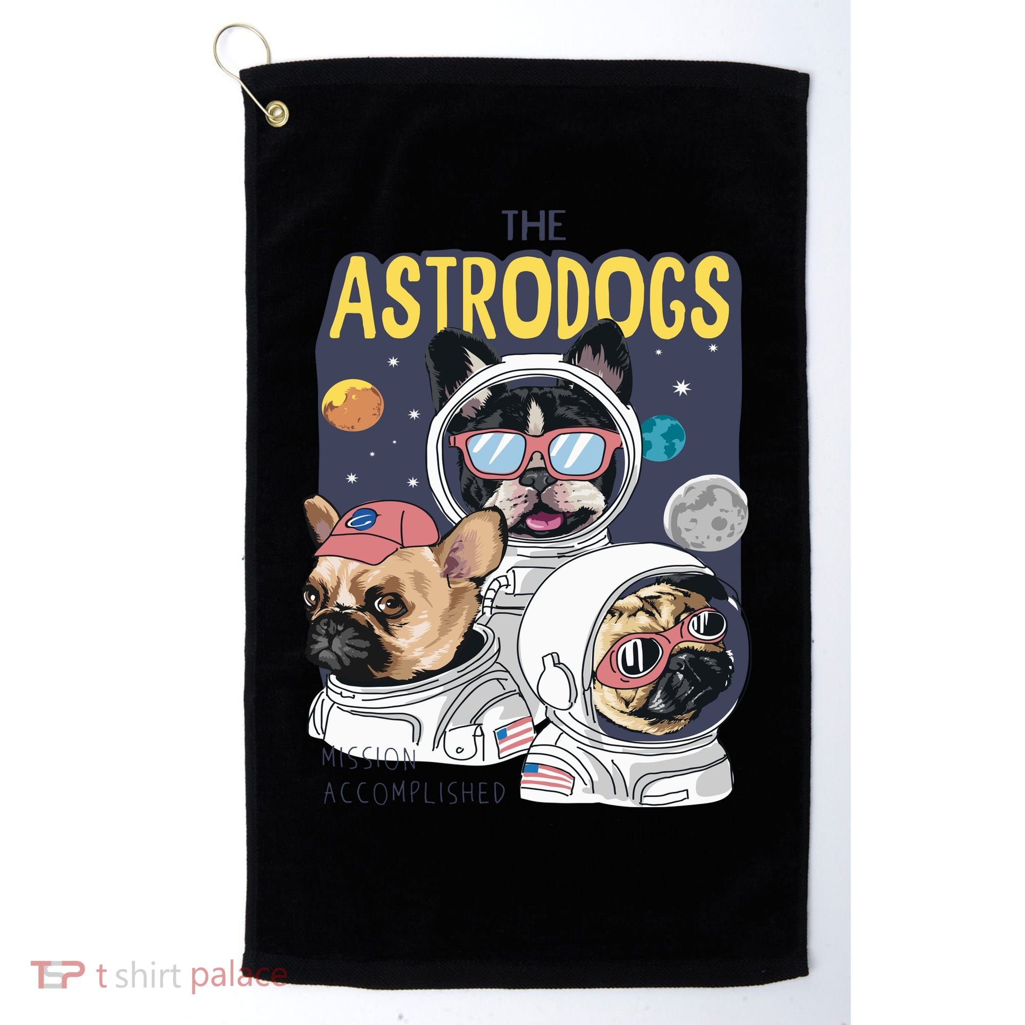 The Astrodogs Astronauts Dogs In Space Golf Towel
