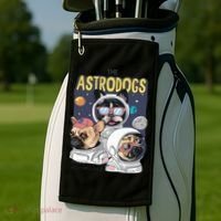 The Astrodogs Astronauts Dogs In Space Golf Towel thumb 2