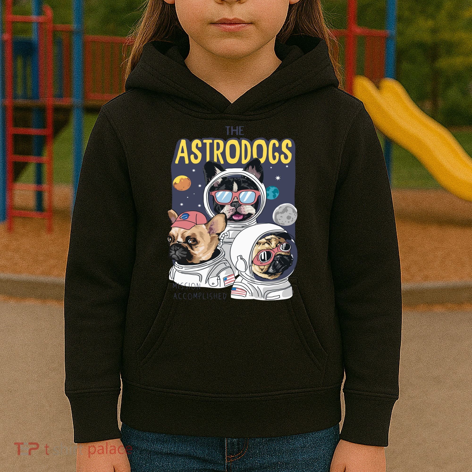 The Astrodogs Astronauts Dogs In Space Kids Hoodie