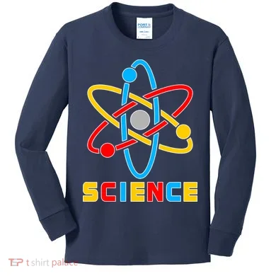 The Atom Science Logo Kids Long Sleeve Shirt