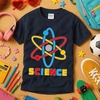 The Atom Science Logo Kids T-Shirt thumb 3