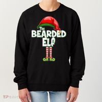 The Bearded Elf Funny Family Christmas Women's Sweatshirt thumb 0