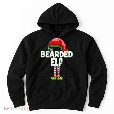 The Bearded Elf Funny Family Christmas Hoodie