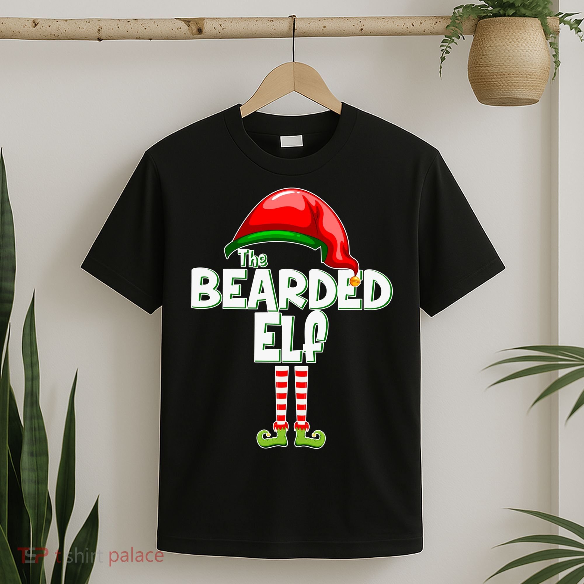 The Bearded Elf Funny Family Christmas T-Shirt