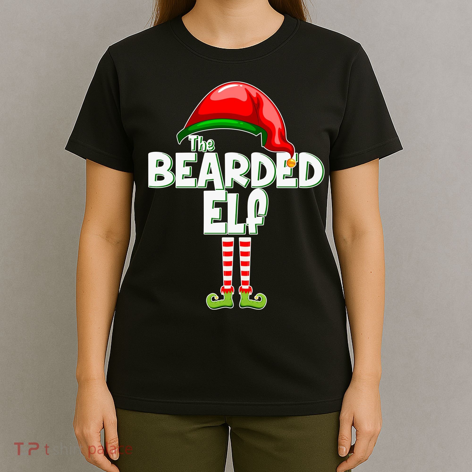 The Bearded Elf Funny Family Christmas T-Shirt