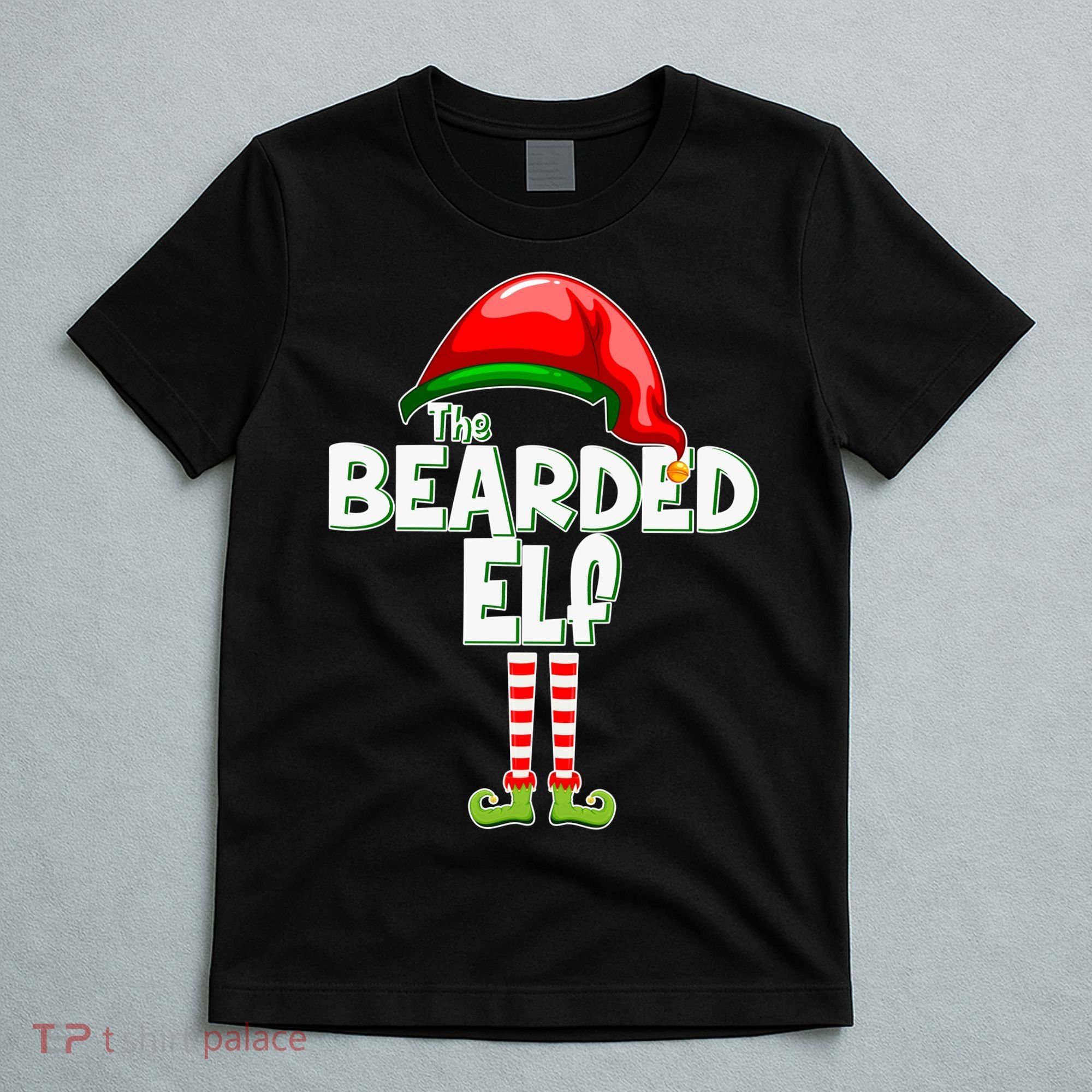 The Bearded Elf Funny Family Christmas T-Shirt