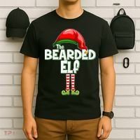 The Bearded Elf Funny Family Christmas T-Shirt thumb 6