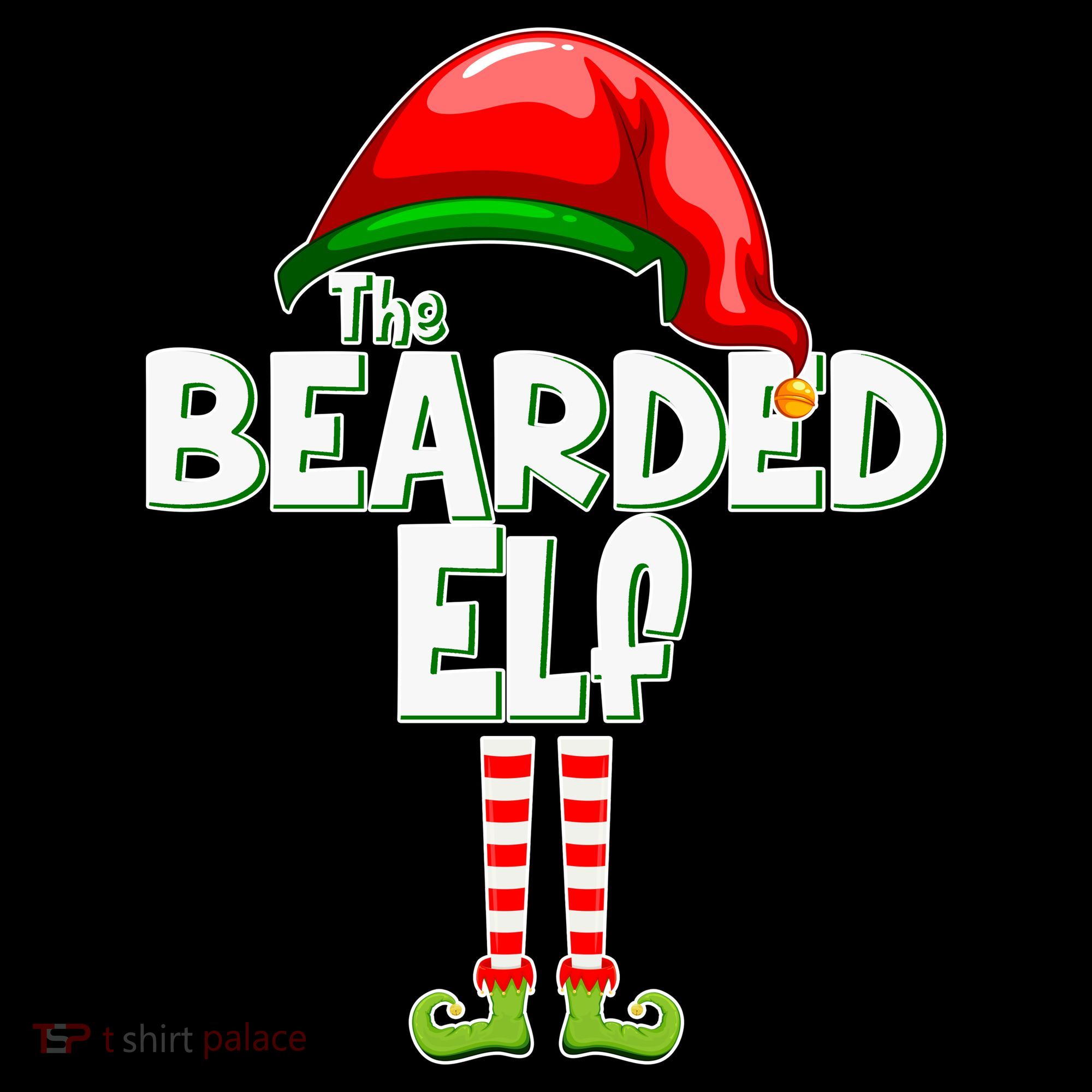 The Bearded Elf Funny Family Christmas T-Shirt