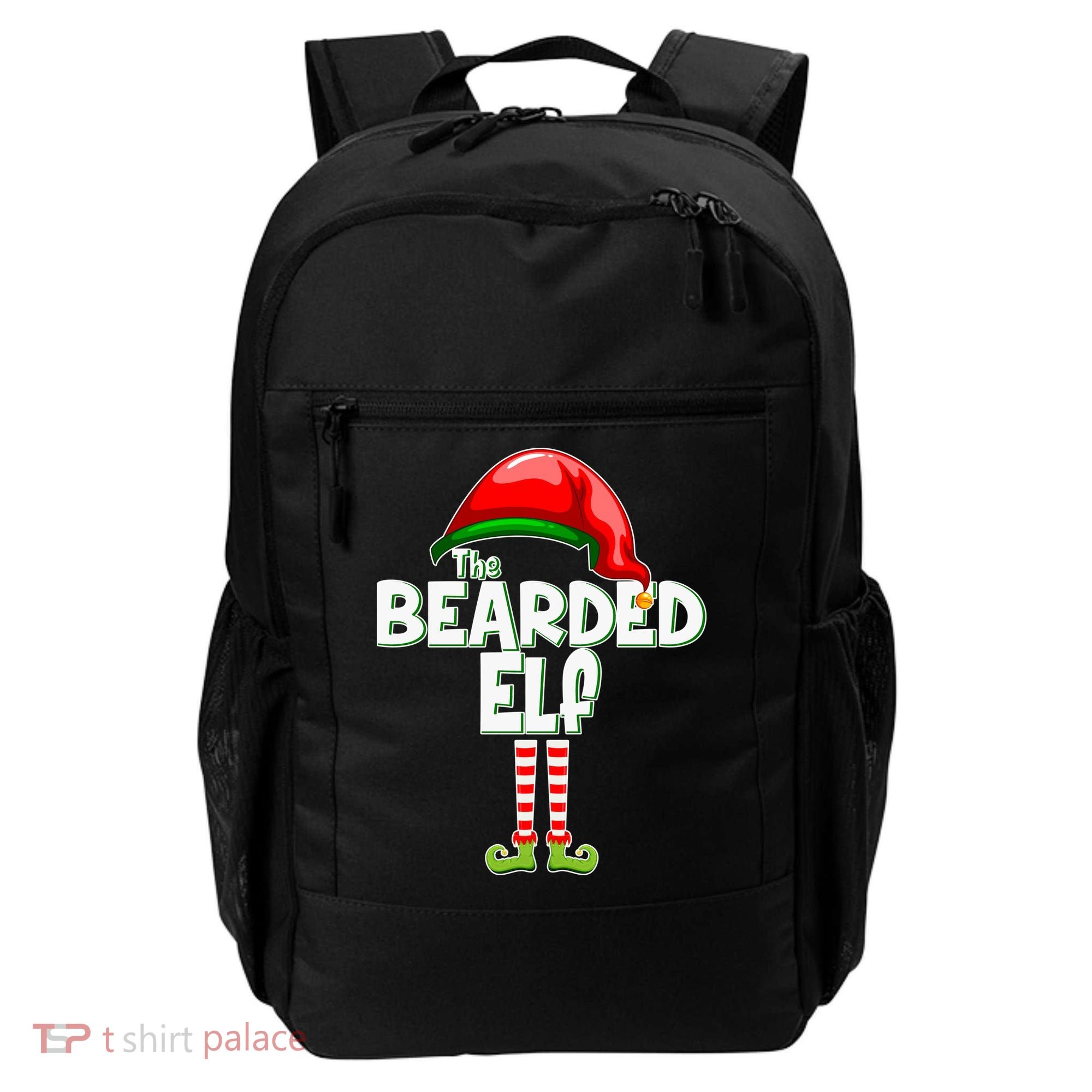 The Bearded Elf Funny Family Christmas Backpack