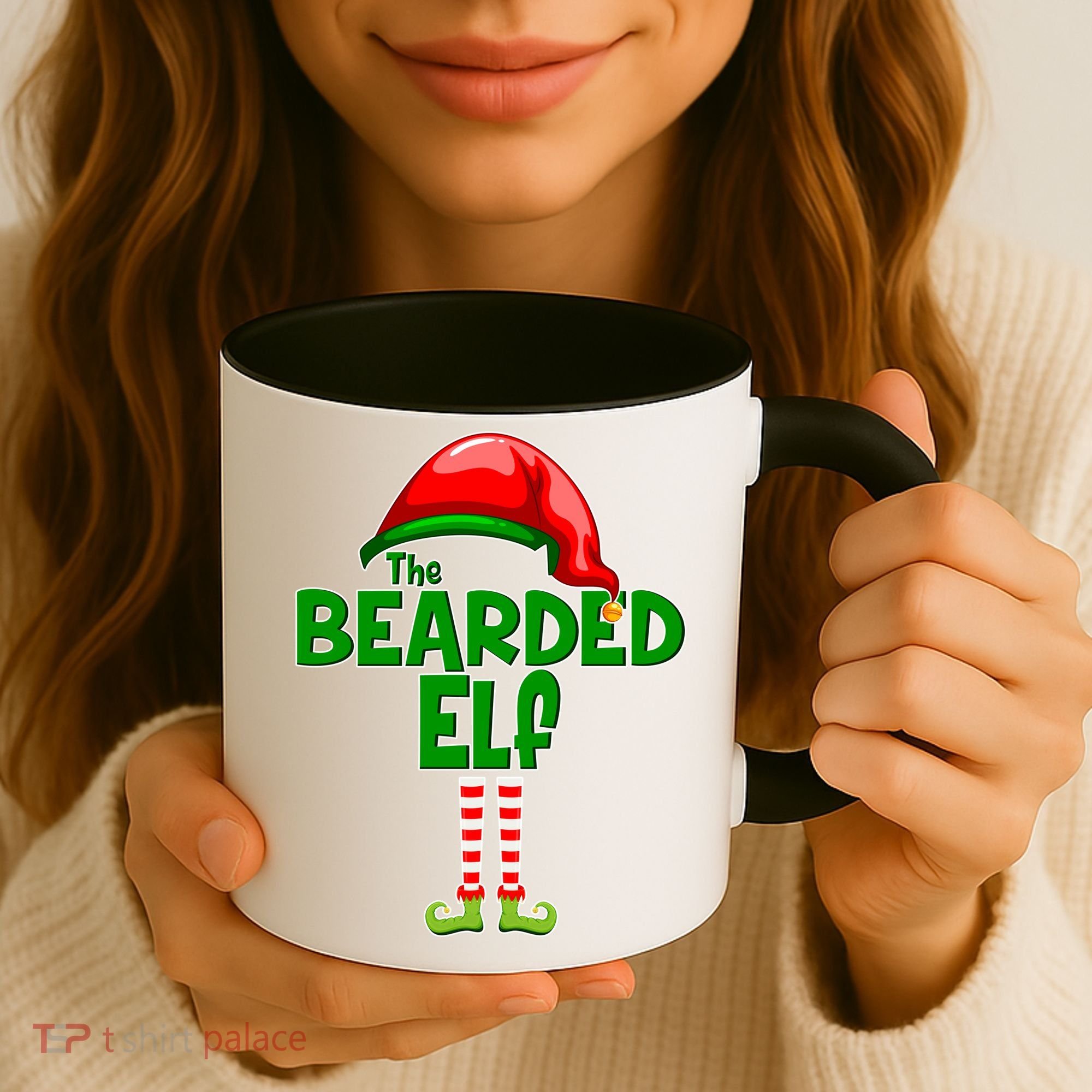 The Bearded Elf Funny Family Christmas Coffee Mug