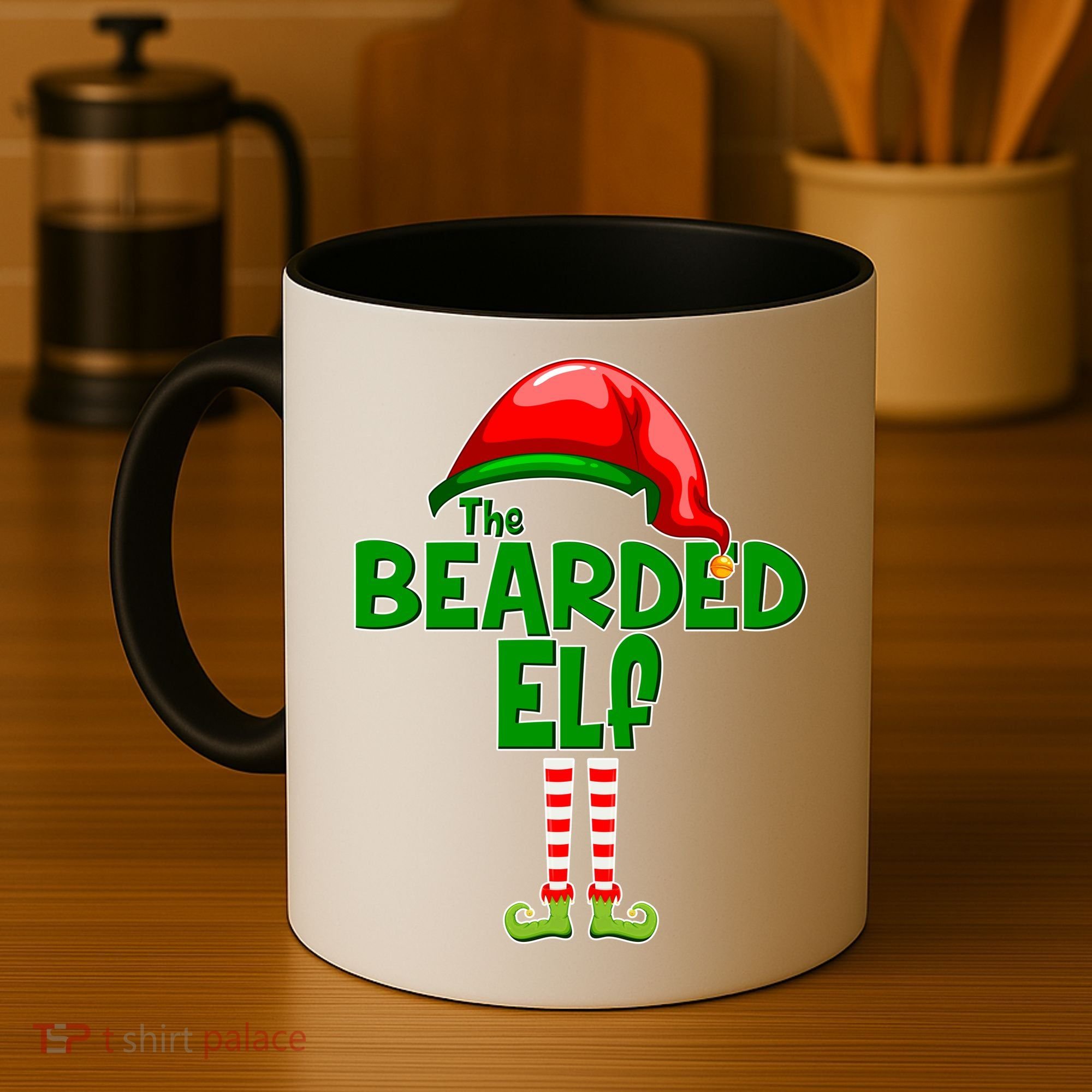 The Bearded Elf Funny Family Christmas Coffee Mug