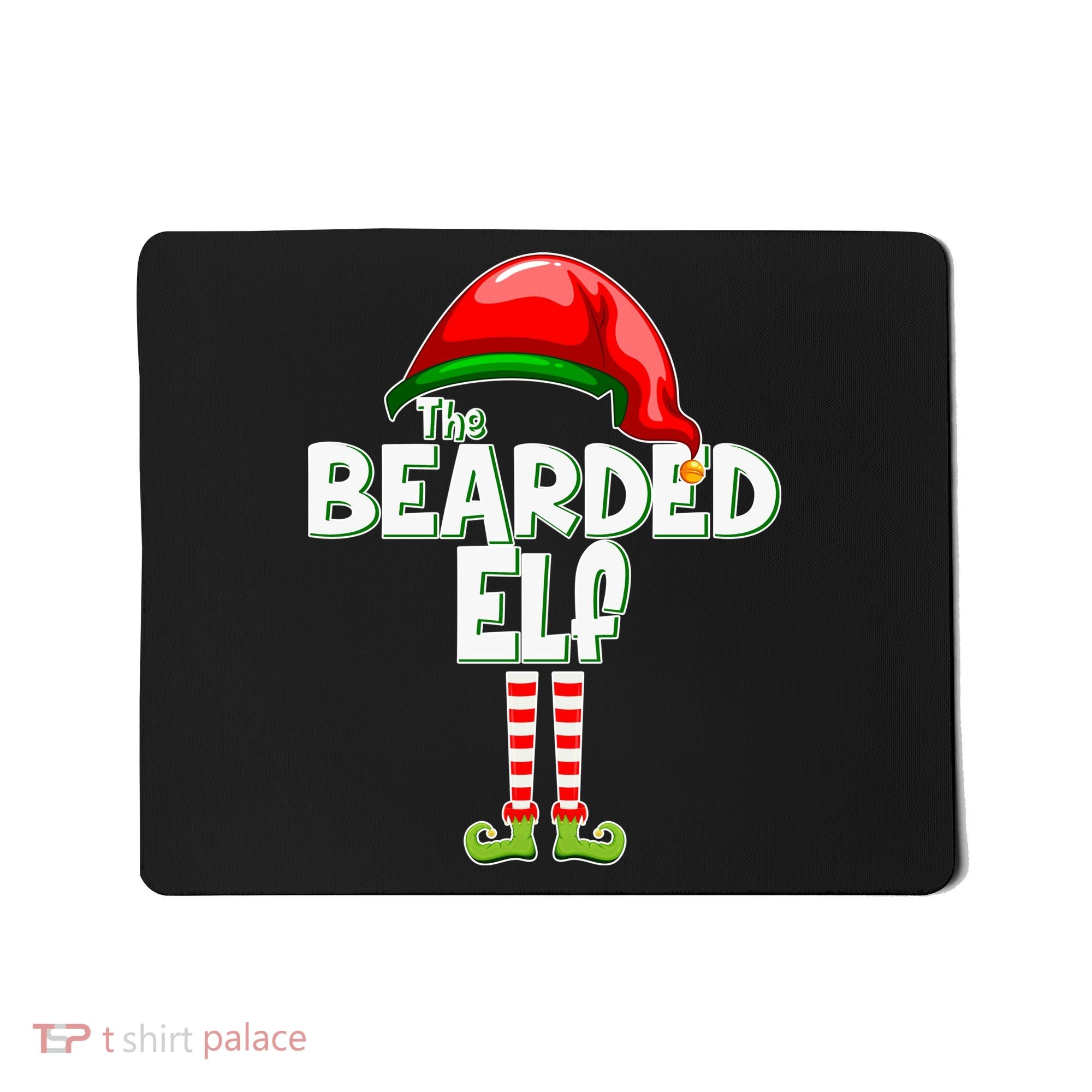 The Bearded Elf Funny Family Christmas Mousepad