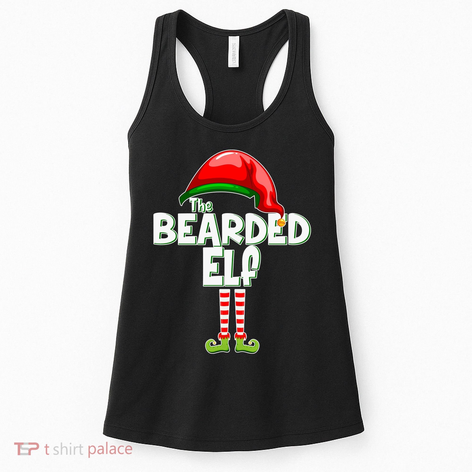 The Bearded Elf Funny Family Christmas Women's Tank Top