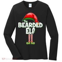 The Bearded Elf Funny Family Christmas Women's Long Sleeve Shirt thumb 0