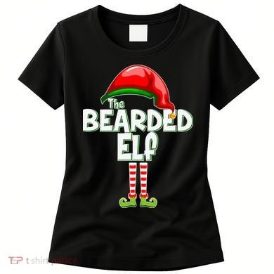 The Bearded Elf Funny Family Christmas Women's T-Shirt
