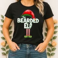 The Bearded Elf Funny Family Christmas Women's T-Shirt thumb 2