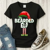 The Bearded Elf Funny Family Christmas Women's T-Shirt thumb 3