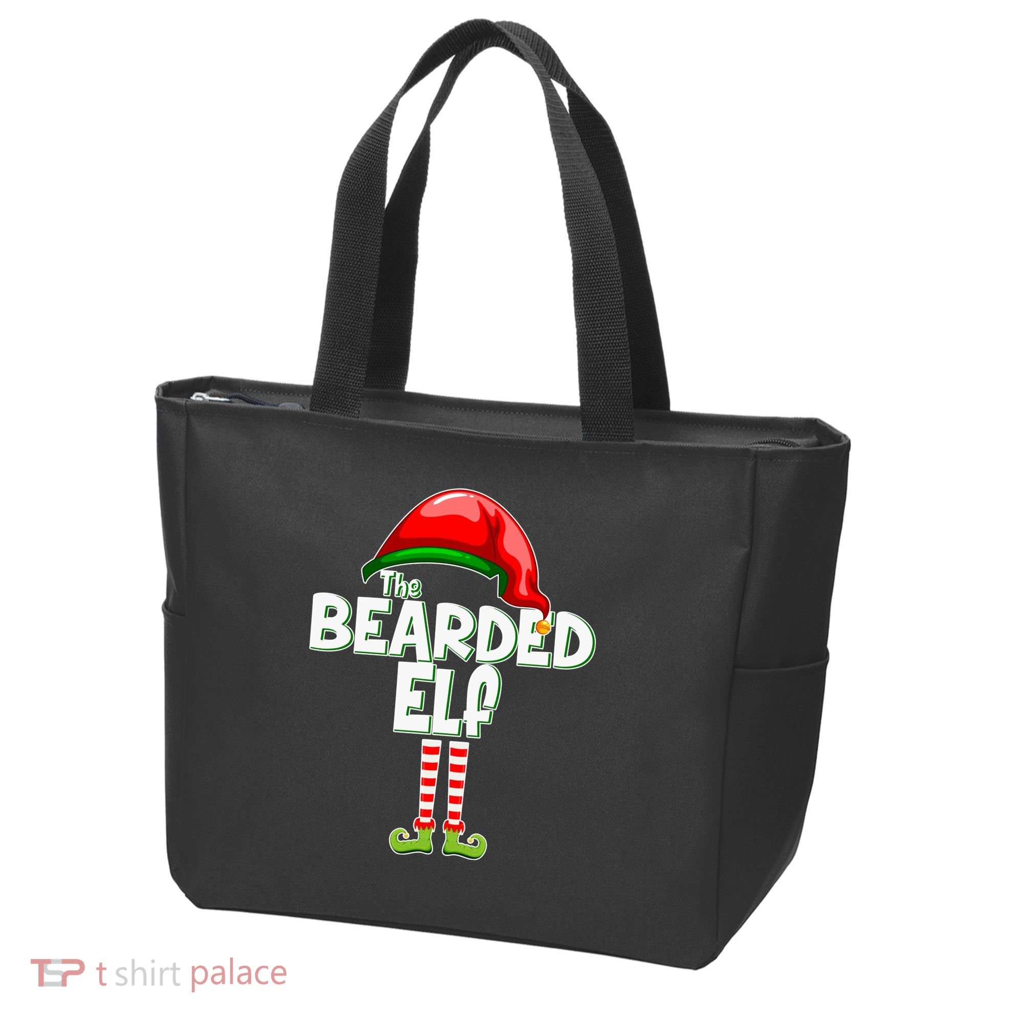 The Bearded Elf Funny Family Christmas Tote Bag