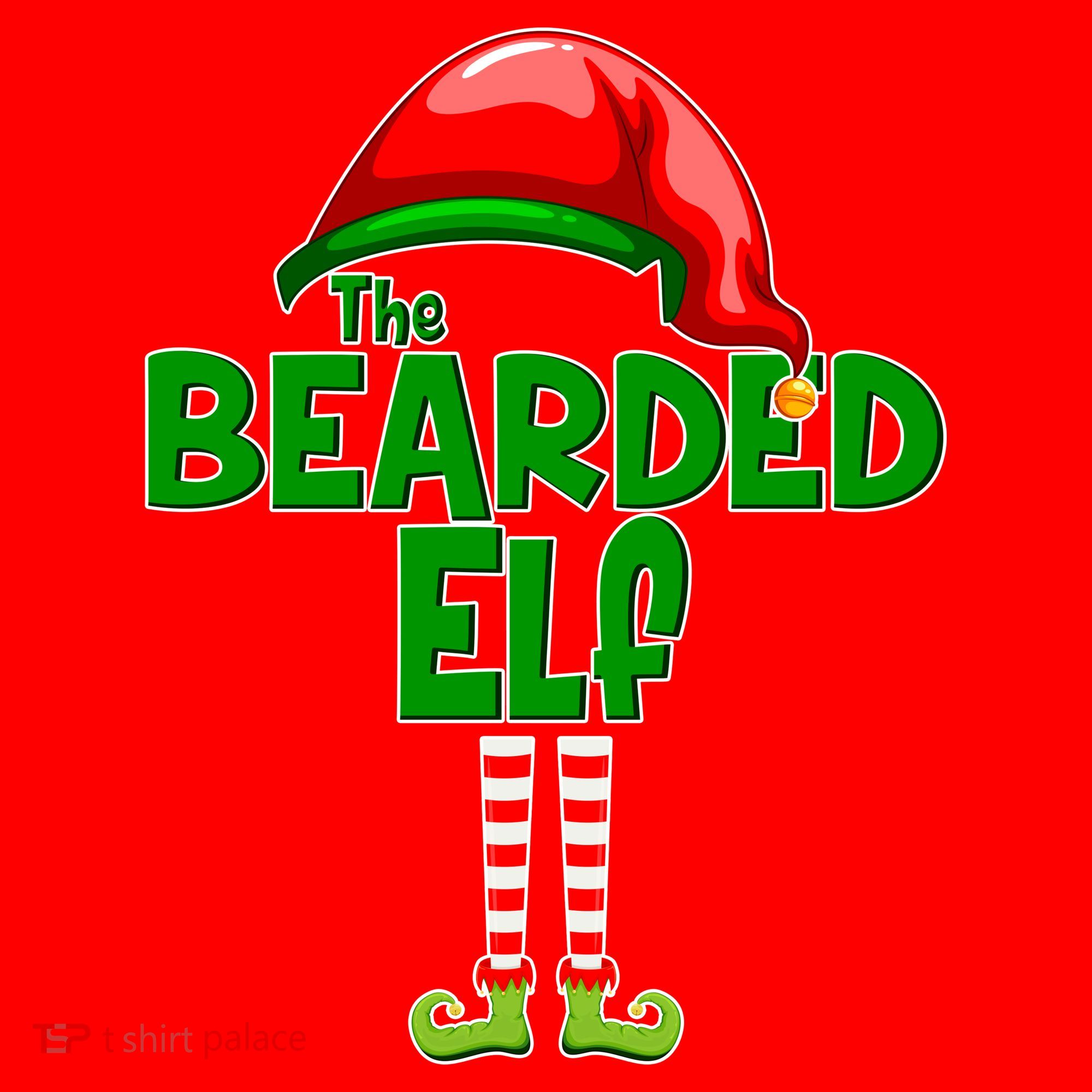 The Bearded Elf Funny Family Christmas Santa Hat