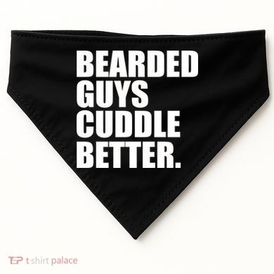The Bearded Guys Cuddle Better Funny Beard USA-Made Doggie Bandana
