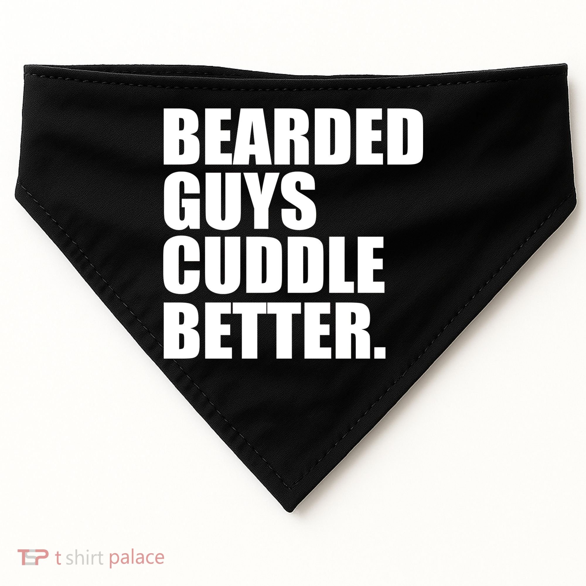 The Bearded Guys Cuddle Better Funny Beard USA-Made Doggie Bandana