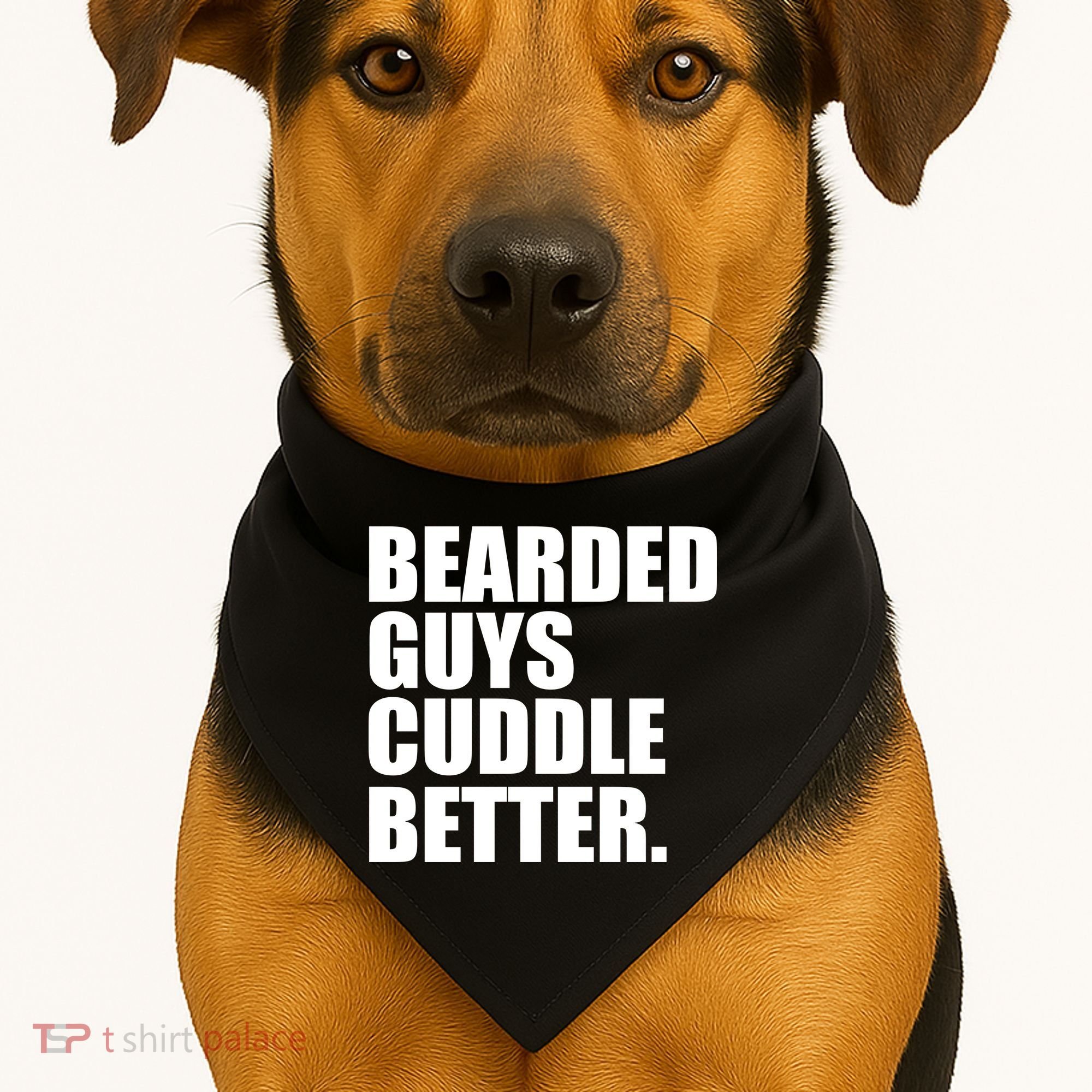 The Bearded Guys Cuddle Better Funny Beard USA-Made Doggie Bandana