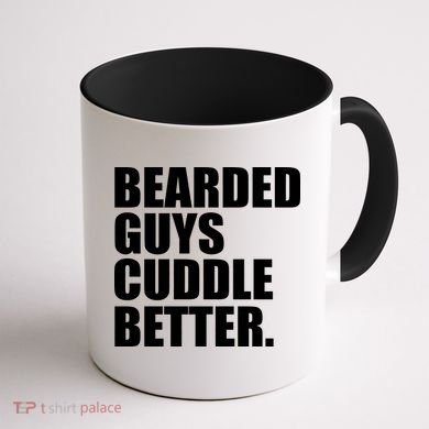 The Bearded Guys Cuddle Better Funny Beard Coffee Mug back