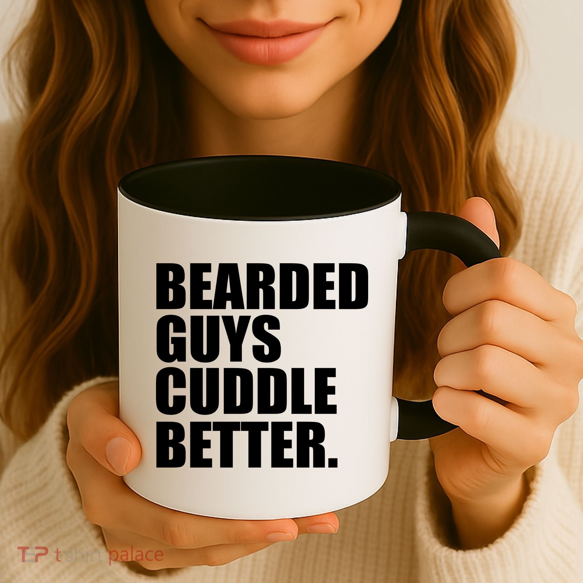 The Bearded Guys Cuddle Better Funny Beard Coffee Mug