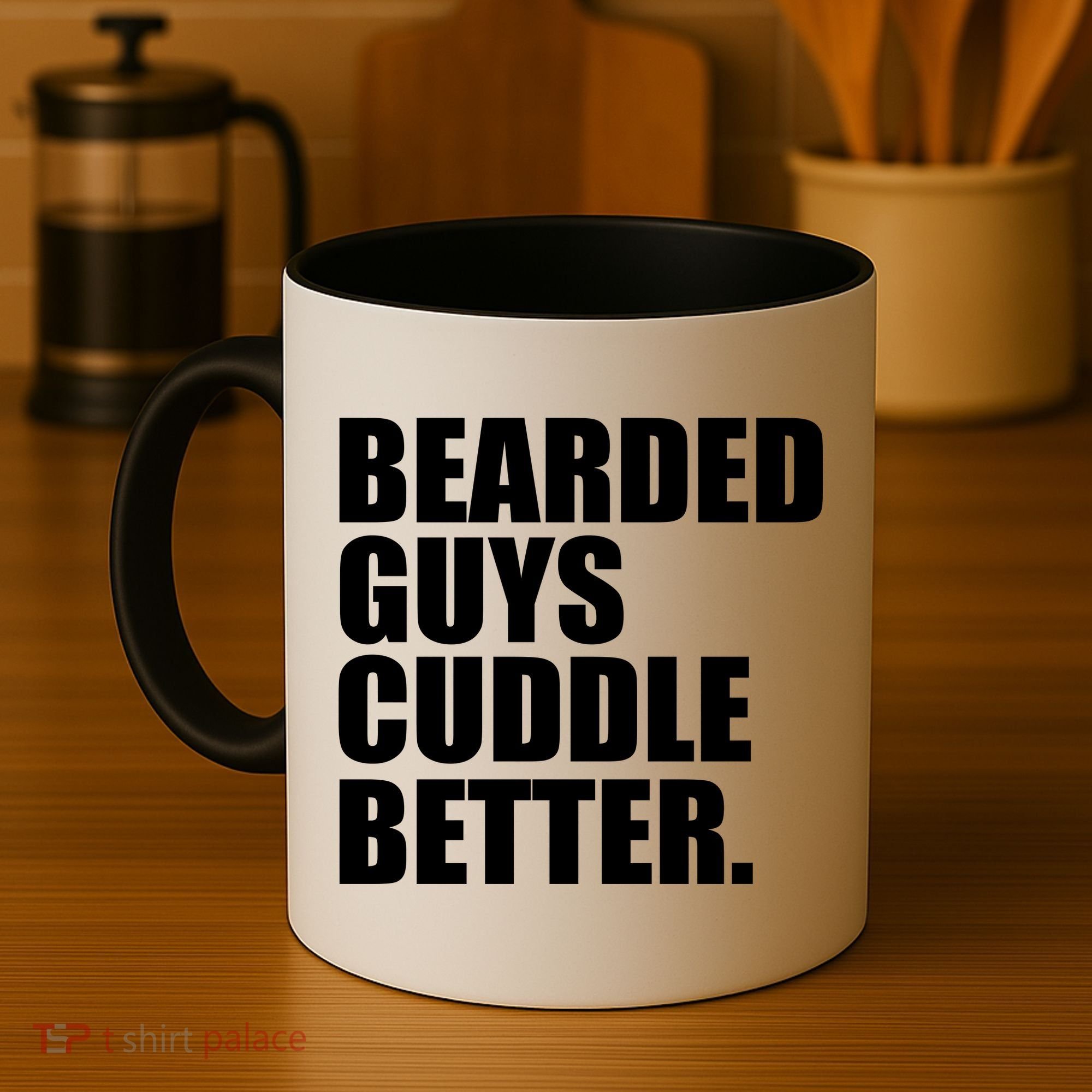 The Bearded Guys Cuddle Better Funny Beard Coffee Mug