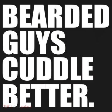 The Bearded Guys Cuddle Better Funny Beard Pom Pom 12in Knit Beanie