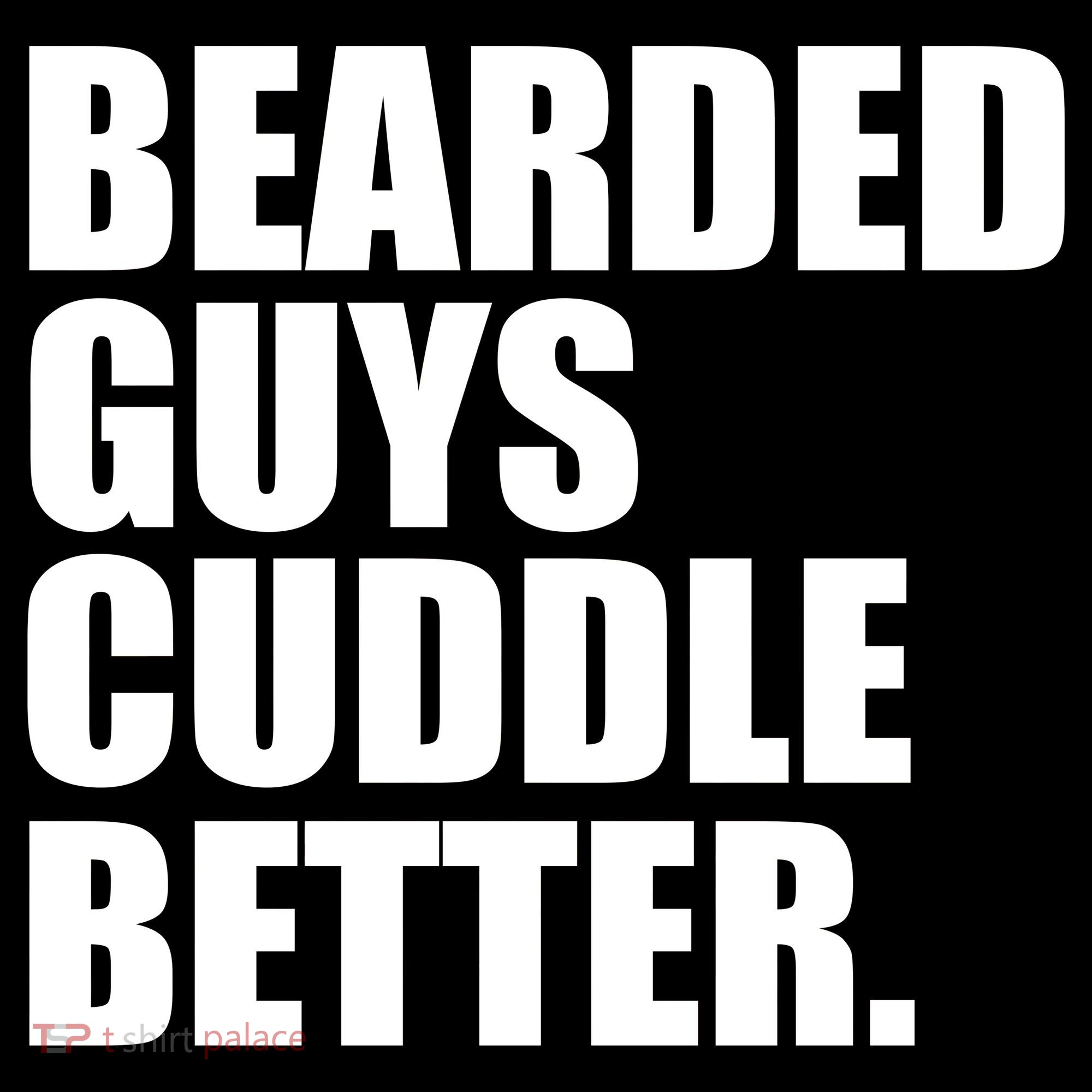 The Bearded Guys Cuddle Better Funny Beard Pom Pom 12in Knit Beanie