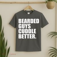 The Bearded Guys Cuddle Better Funny Beard T-Shirt thumb 2
