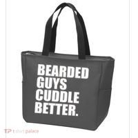 The Bearded Guys Cuddle Better Funny Beard Tote Bag thumb 3