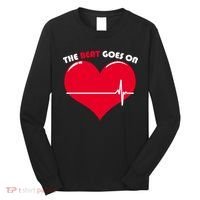 The Beat Goes On Heart Health Awareness Long Sleeve Shirt thumb 0