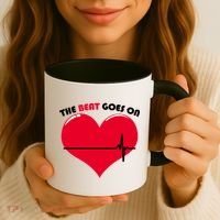The Beat Goes On Heart Health Awareness Coffee Mug thumb 3