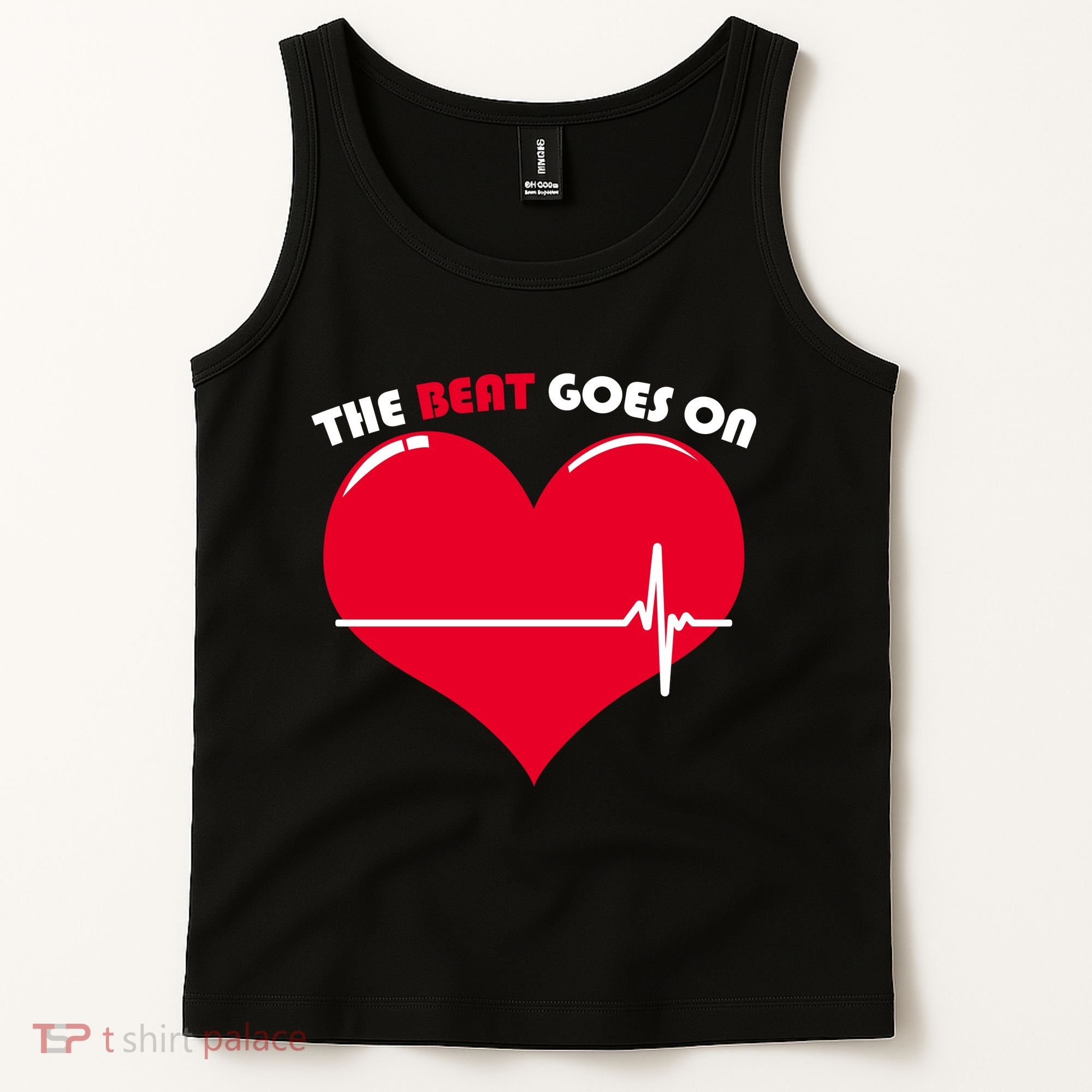 The Beat Goes On Heart Health Awareness Tank Top