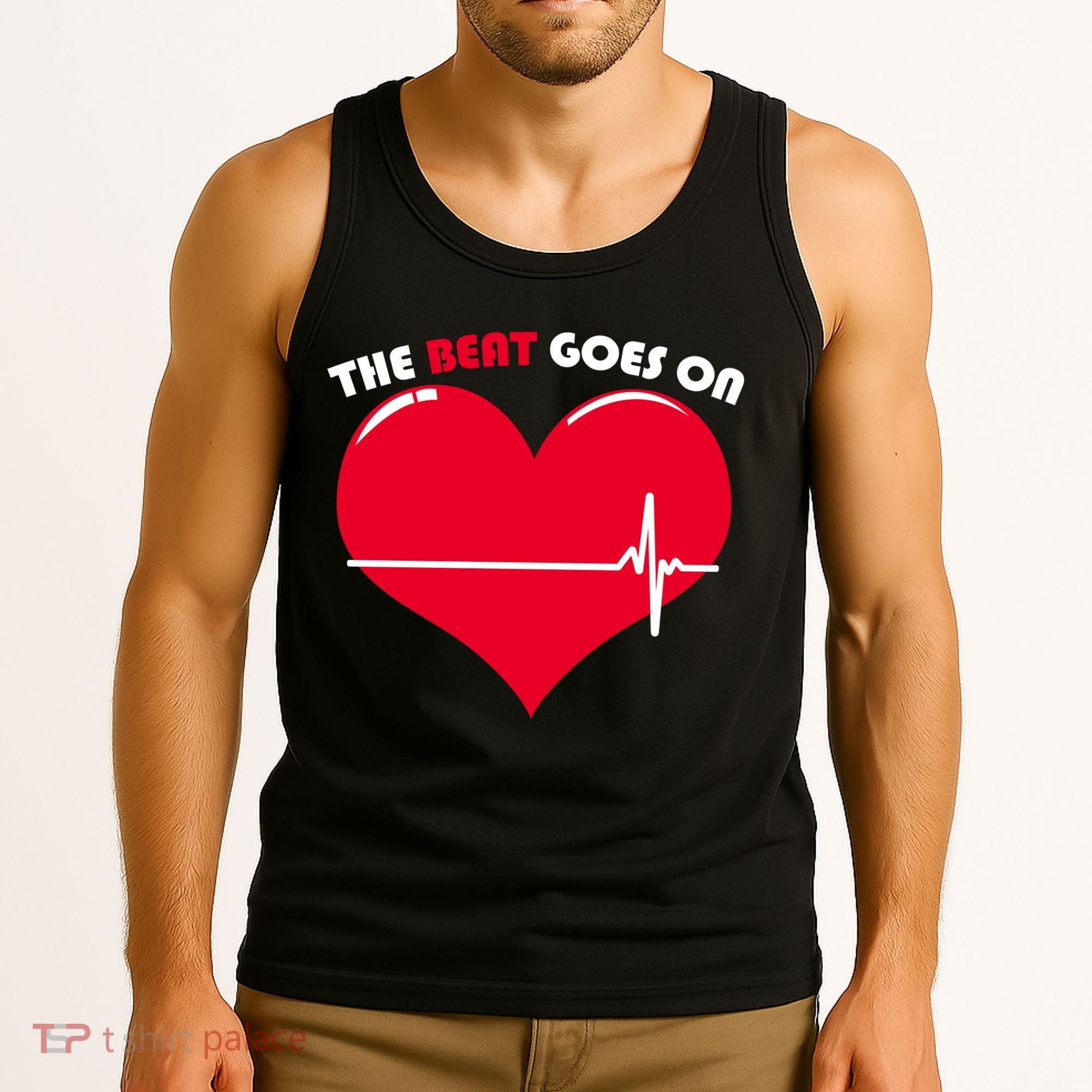 The Beat Goes On Heart Health Awareness Tank Top