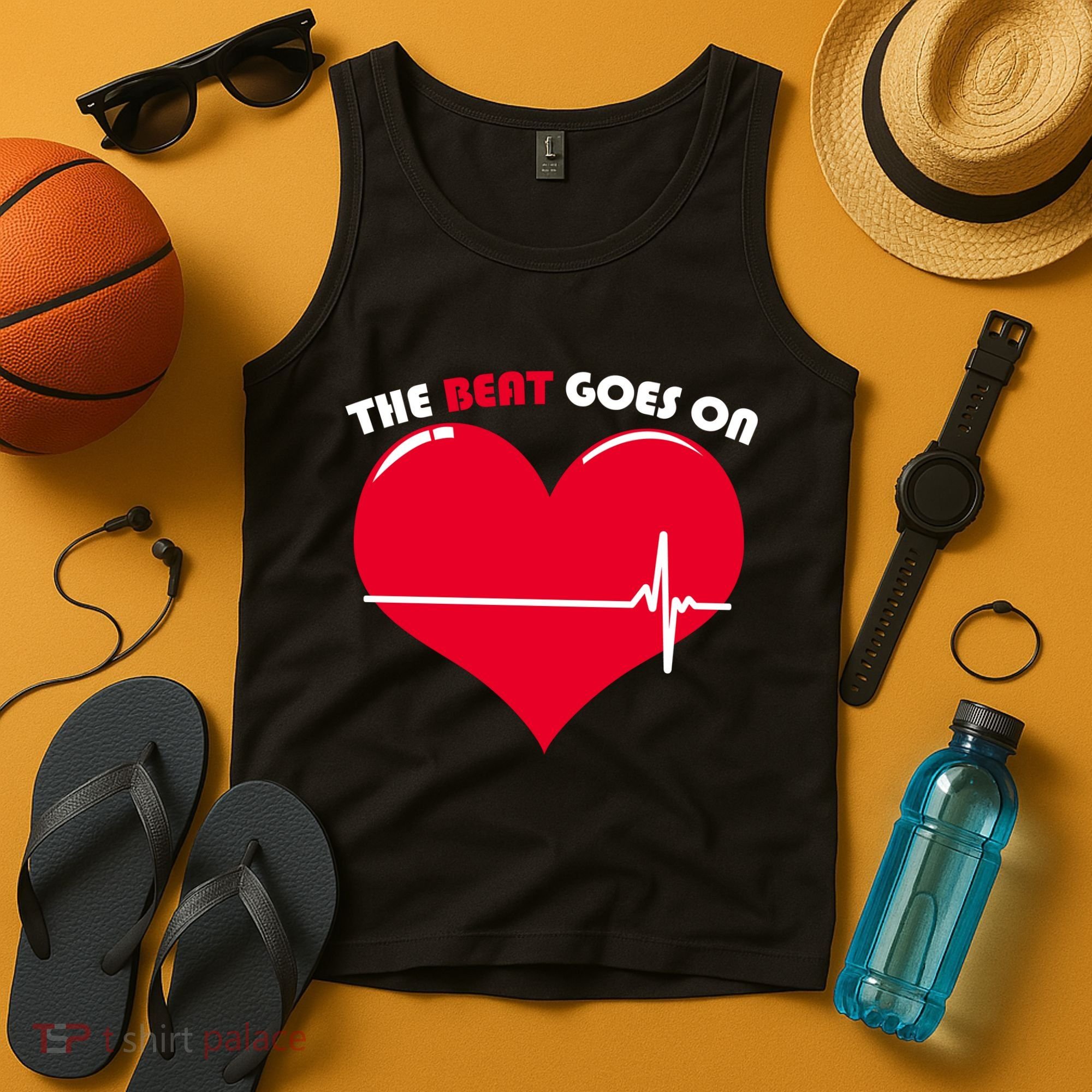 The Beat Goes On Heart Health Awareness Tank Top
