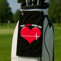 The Beat Goes On Heart Health Awareness Golf Towel thumb 2