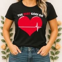 The Beat Goes On Heart Health Awareness Women's T-Shirt thumb 2
