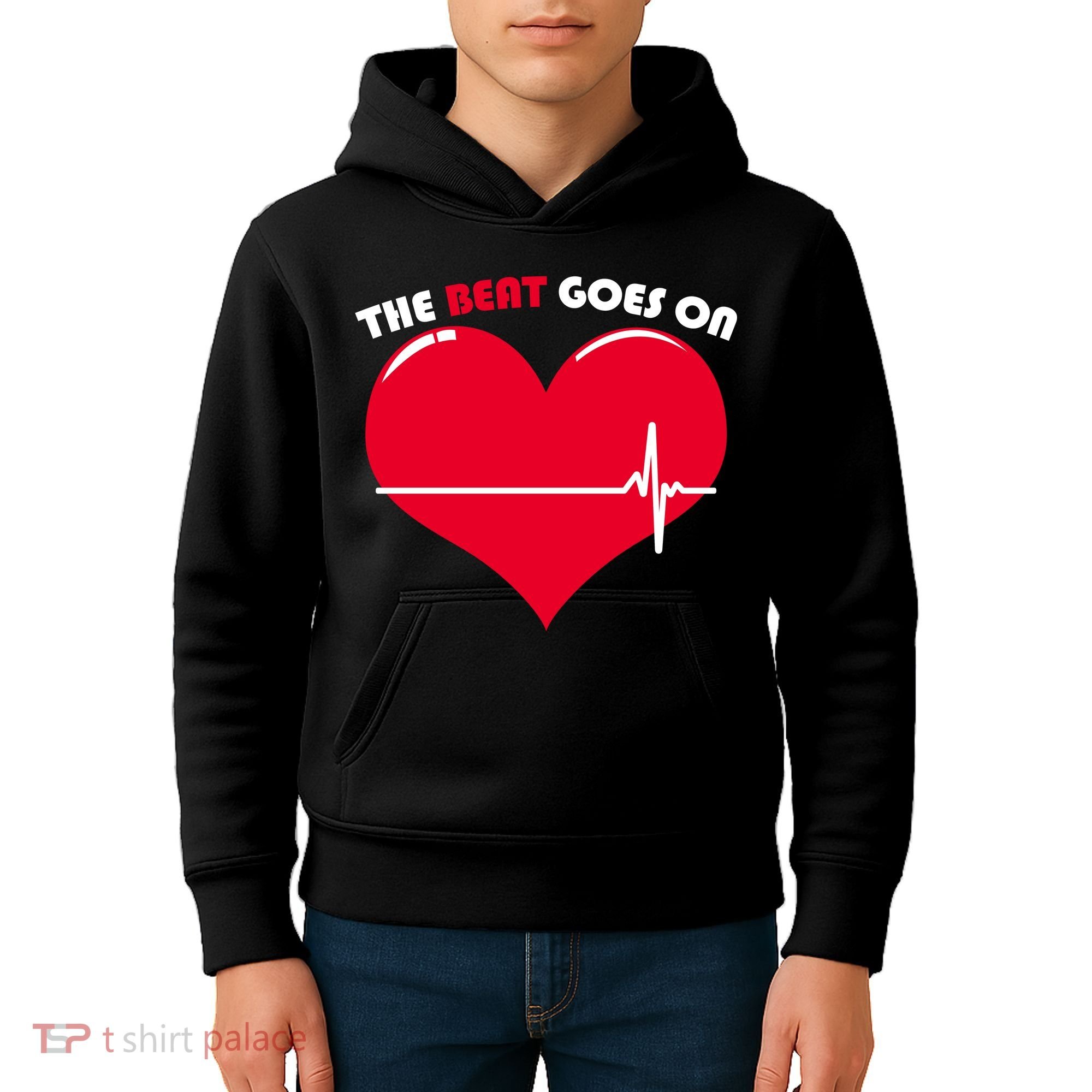 The Beat Goes On Heart Health Awareness Kids Hoodie
