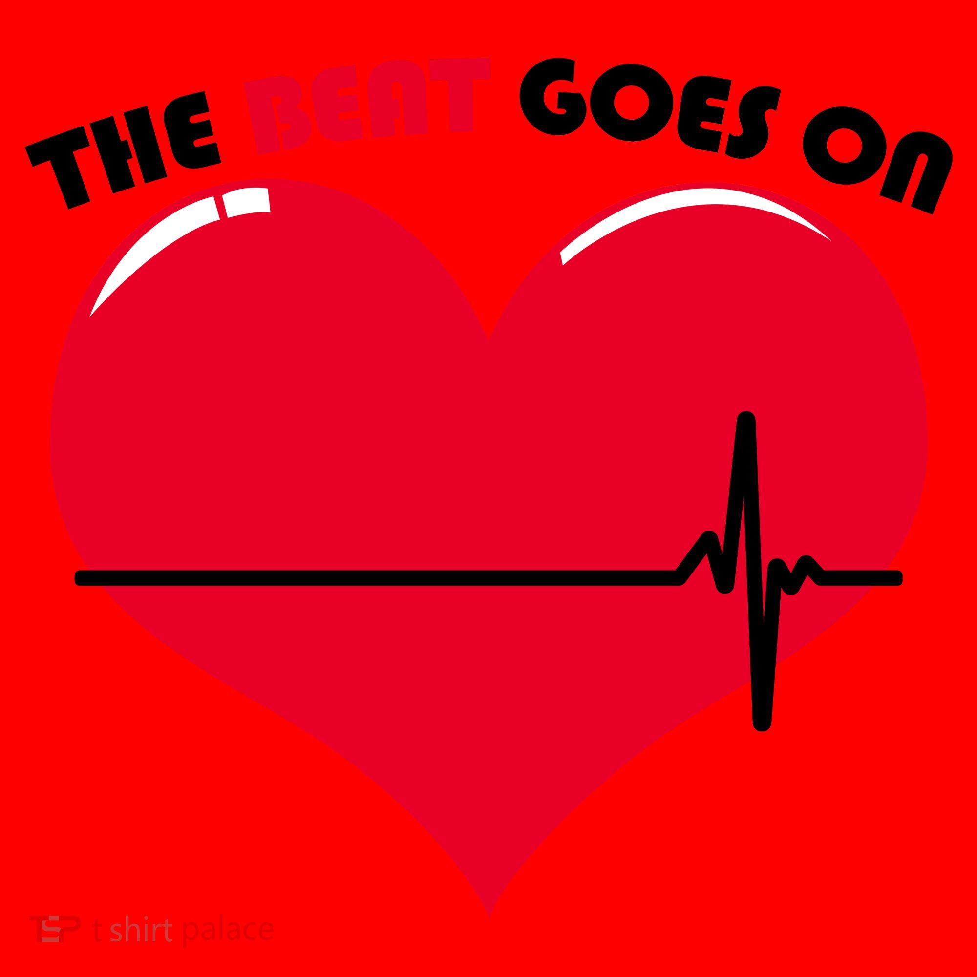 The Beat Goes On Heart Health Awareness Santa Hat