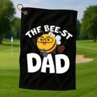 The Bee-st Dad Golf Towel thumb 1