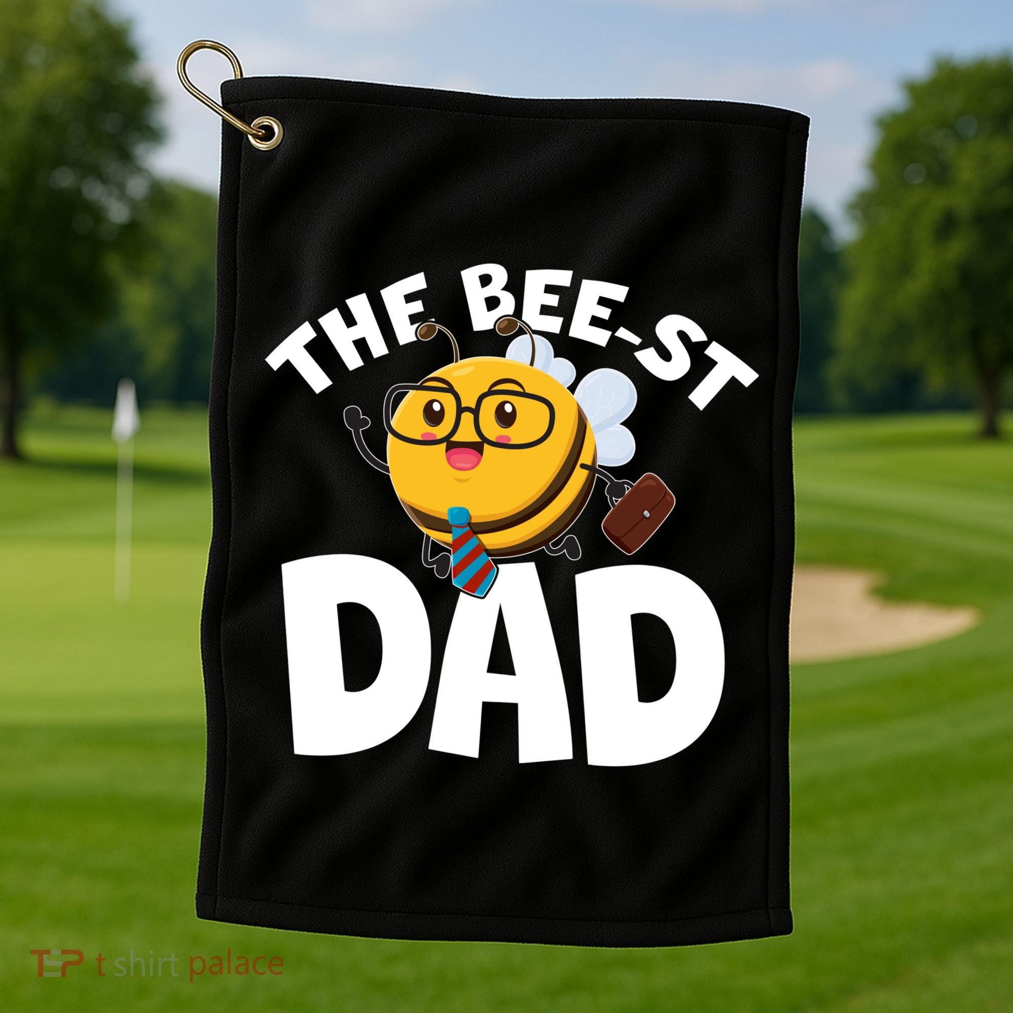 The Bee-st Dad Golf Towel