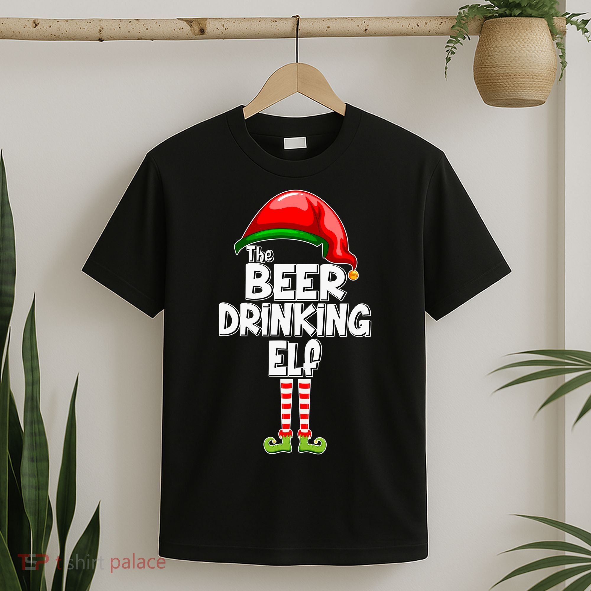 The Beer Drinking Elf Family Matching Christmas T-Shirt