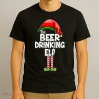 The Beer Drinking Elf Family Matching Christmas T-Shirt thumb 3