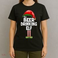The Beer Drinking Elf Family Matching Christmas T-Shirt thumb 4