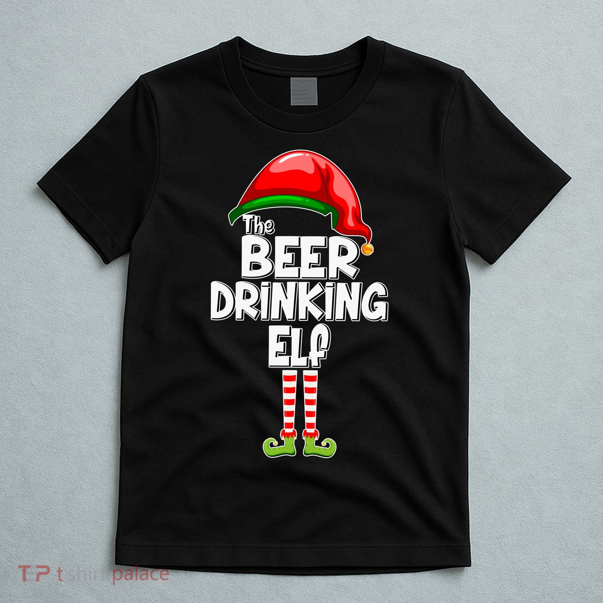 The Beer Drinking Elf Family Matching Christmas T-Shirt