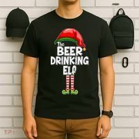 The Beer Drinking Elf Family Matching Christmas T-Shirt thumb 6